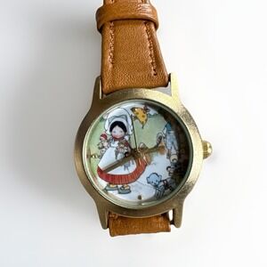 Vintage 1997 Enesco Lucie Attwell Collectible Illustrated Watch NWT Wristwatch